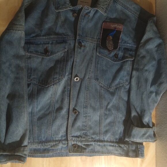 Basic House Plumes Colore'es Denim Jean Jacket - Picture 6 of 9